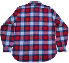 画像2: 70s USA製 PENDLETONペンドルトン タータンチェック エルボーパッチ付き ウールシャツ L★16 (2)