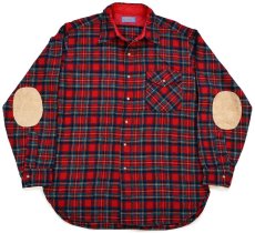 画像1: 70s USA製 PENDLETONペンドルトン AUTHENTIC PRINCE CHARLES EDWARD STEWART TARTAN タータンチェック ウールシャツ L★12 (1)