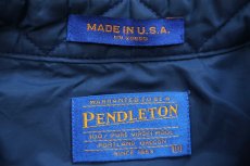画像4: 90s USA製 PENDLETONペンドルトン タータンチェック エルボーパッチ付き ウールシャツ M★08 (4)