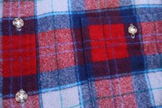 画像5: 70s USA製 PENDLETONペンドルトン タータンチェック エルボーパッチ付き ウールシャツ L★16 (5)