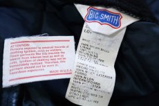画像4: 90s USA製 BIG SMITHビッグスミス ナイロン キルティング ライナーベスト 紺 L (4)