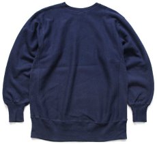 画像2: 90s メキシコ製 Championチャンピオン ワンポイント リバースウィーブ スウェット 紺 XL★240 (2)