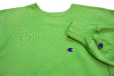 画像3: 90s メキシコ製 Championチャンピオン ワンポイント リバースウィーブ スウェット 黄緑 L (3)