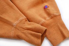 画像6: 90s メキシコ製 Championチャンピオン 無地 目無し リバースウィーブ スウェット 後染め 杢オレンジ M★ブランク ブックストア (6)
