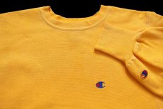 画像3: 90s メキシコ製 Championチャンピオン ワンポイント リバースウィーブ スウェット 濃黄 M (3)
