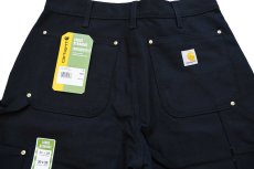 画像5: 新品★USA製 carharttカーハート ダブルニー ダック地 ペインターパンツ 黒 W32 L32 (5)