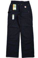 画像3: 新品★USA製 carharttカーハート ダブルニー ダック地 ペインターパンツ 黒 W32 L32 (3)