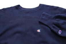 画像3: 90s メキシコ製 Championチャンピオン ワンポイント リバースウィーブ スウェット 紺 XL★240 (3)