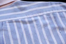 画像6: 90s ラルフローレン The Big Shirt ポケット付き 襟 切り替え ストライプ ボタンダウン オックスフォード コットンシャツ (6)