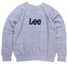 画像1: 80s Leeリー ロゴ スウェット 杢グレー (1)