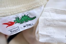 画像4: 80s Sears Braggin' Dragon ドラゴン ワンポイント リブライン ジャケット アイボリー MT (4)
