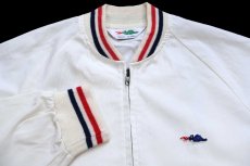 画像3: 80s Sears Braggin' Dragon ドラゴン ワンポイント リブライン ジャケット アイボリー MT (3)