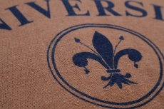 画像4: 70s UNIVERSITA' di FIRENZE 染み込みプリント スウェット 薄茶 (4)