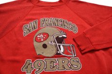 画像3: 80s USA製 NFL SAN FRANCISCO 49ERS アメフト スウェット 赤 XL (3)