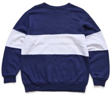 画像2: 80s USA製 Championチャンピオン YALE ツートン 切り替え スウェット 紺×白 L (2)