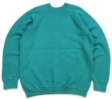 画像2: 90s USA製 GUESS ゲス ロゴ刺繍 スウェット エメラルドグリーン XL (2)