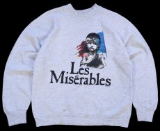 画像1: 90s USA製 Les Miserables レ ミゼラブル ミュージカル スウェット 杢ライトグレー M (1)