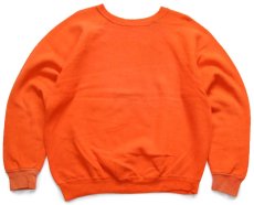 画像2: 70s UNIVERSITY TEXAS 三段 フロッキープリント スウェット オレンジ (2)