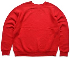画像2: 90s USA製 BUDWEISER バドワイザー ひび割れプリント スウェット 赤 M (2)