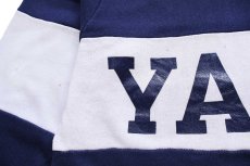 画像5: 80s USA製 Championチャンピオン YALE ツートン 切り替え スウェット 紺×白 L (5)