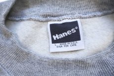 画像5: 80s USA製 Hanes NFL Browns アメフト シェニール刺繍 スウェット 杢グレー L (5)