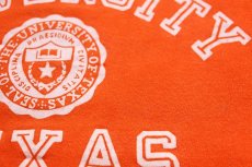 画像4: 70s UNIVERSITY TEXAS 三段 フロッキープリント スウェット オレンジ (4)