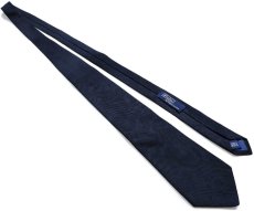 画像2: 90s ドイツ製 ポロ ラルフローレン 無地 ハンドメイド シルク ネクタイ 黒 (2)