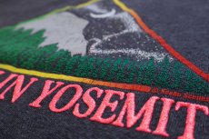 画像4: 80s USA製 SERENITY IN YOSEMITE アート 蛍光 発泡プリント スウェット チャコールグレー XL★ヨセミテ国立公園 RUSSELL (4)