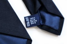 画像3: 90s ドイツ製 ポロ ラルフローレン 無地 ハンドメイド シルク ネクタイ 黒 (3)