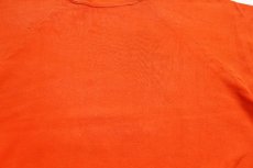 画像7: 70s UNIVERSITY TEXAS 三段 フロッキープリント スウェット オレンジ (7)