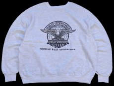 画像2: 90s USA製 Leeリー HOG HARLEY-DAVIDSON ハーレー ダビッドソン 両面プリント スウェット 杢ライトグレー 4X★特大 (2)