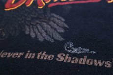 画像5: 80s USA製 HARLEY-DAVIDSON ハーレー ダビッドソン 両面プリント ハイネック ハーフジップ スウェット 黒 L★RUSSELLラッセル (5)