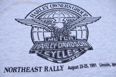 画像4: 90s USA製 Leeリー HOG HARLEY-DAVIDSON ハーレー ダビッドソン 両面プリント スウェット 杢ライトグレー 4X★特大 (4)