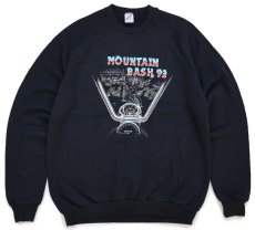 画像1: 90s USA製 MOUNTAIN BASH 93 チョッパー バイカー スウェット 黒 XL★RUSSELLラッセル (1)