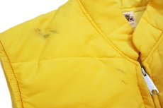 画像7: 80s USA製 Chalk Line VANDERBILT 中綿入り ナイロンベスト 黄 L (7)