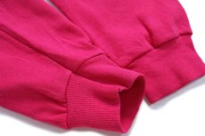 画像6: 80s USA製 Hanes MENOGYN YMCA スウェットパーカー ショッキングピンク M★フーディー (6)
