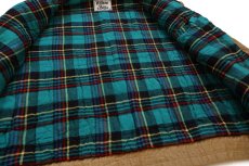 画像5: 90s Willow Bay タータンチェック ネルライナー 中綿入り ベスト カーキ XXXL★特大 (5)
