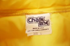 画像4: 80s USA製 Chalk Line VANDERBILT 中綿入り ナイロンベスト 黄 L (4)