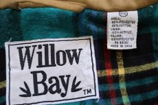 画像4: 90s Willow Bay タータンチェック ネルライナー 中綿入り ベスト カーキ XXXL★特大 (4)