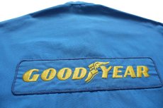 画像5: 70s GOODYEAR パッチ付き ライン入り レーシングジャケット 水色 (5)