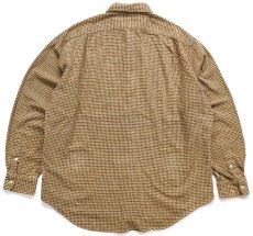 画像2: 90s POLO GOLF ラルフローレン MARLOWE 千鳥格子 コットン ライト フランネルシャツ L (2)