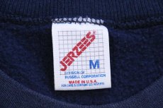 画像5: 90s USA製 MICHIGAN RAGミシガンラグ カモメ アート 両面&袖プリント スウェット 紺 M★RUSSELLラッセル (5)