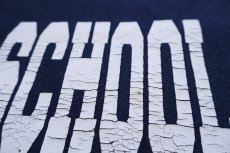 画像5: 00s メキシコ製 Championチャンピオン NAVAL JUSTICE SCHOOL ひび割れプリント リバースウィーブ スウェット 紺 L (5)