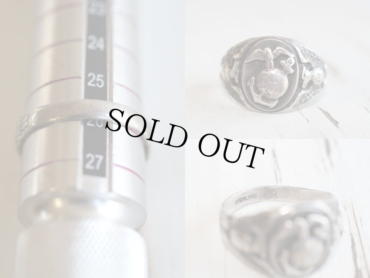 画像3: ビンテージ USMC ミリタリー シルバーリング★WW2 (3)