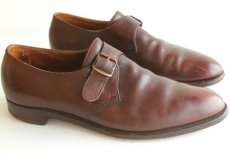 画像1: 英国製 Brooks Brothersブルックスブラザーズ モンクストラップ レザーシューズ★革靴 (1)