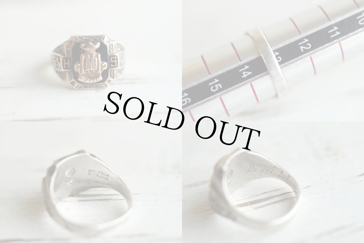 画像3: 30s BALFOUR 1935 シルバー カレッジリング★クラスリング (3)