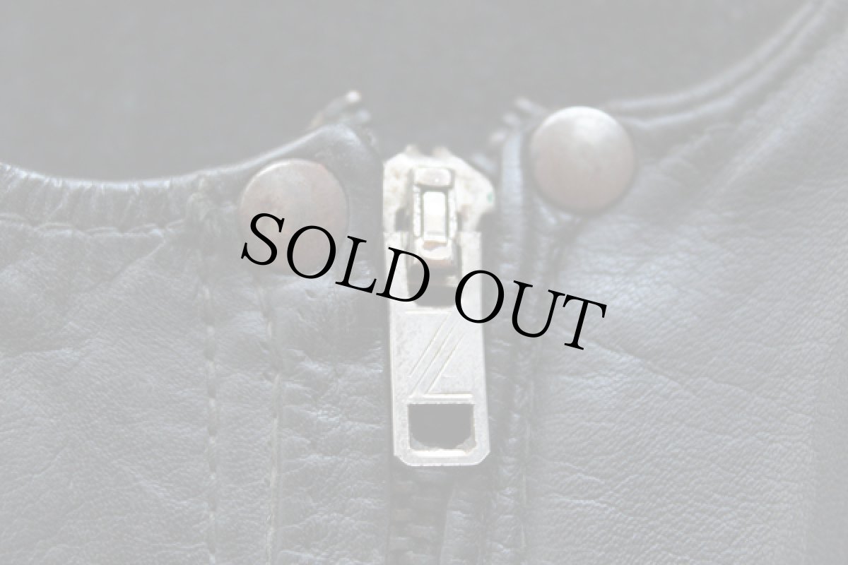 画像4: 60s レースアップ レザーベスト (4)