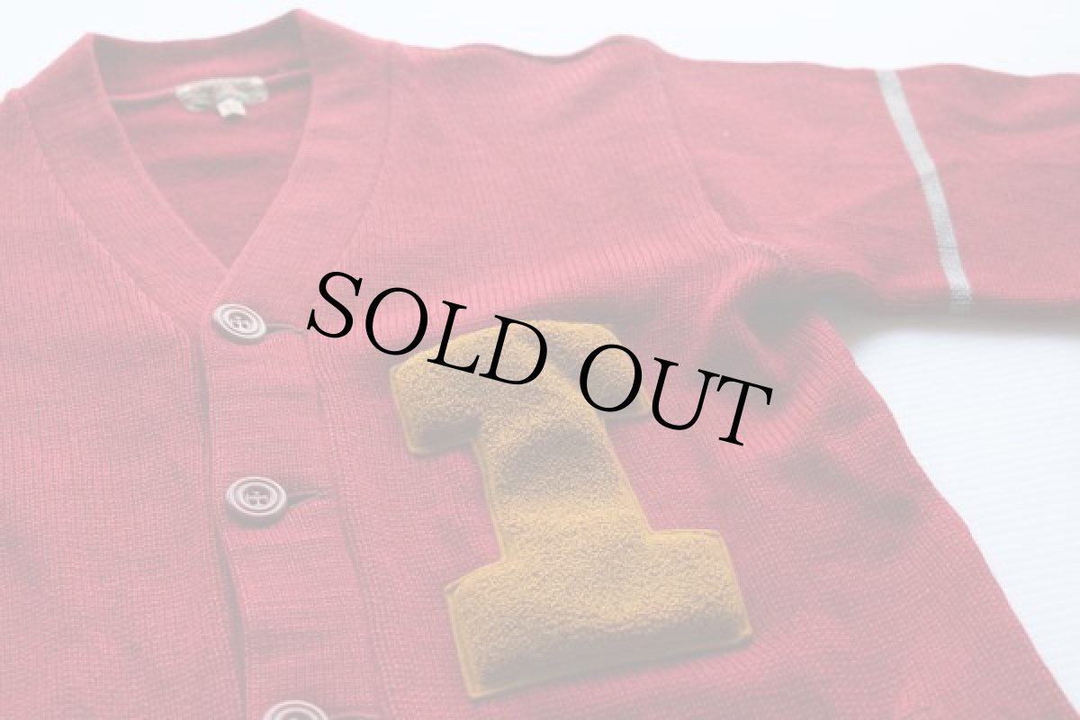 画像2: 50s SANDKNIT レタードカーディガン 38 (2)