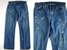 画像1: 70s USA製 Levi'sリーバイス 505 シングル 66前期 デニムパンツ ペンキ飛び w36 L33 (1)