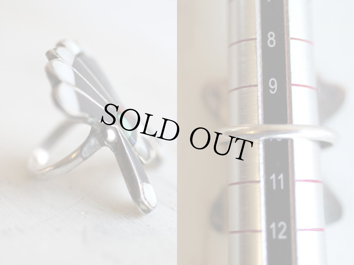 画像3: ビンテージ インディアンジュエリー ズニ族 サンフェイス シルバーリング (3)